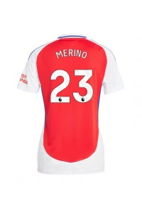 Arsenal Mikel Merino #23 Voetbaltruitje Thuis tenue Dames 2024-25 Korte Mouw